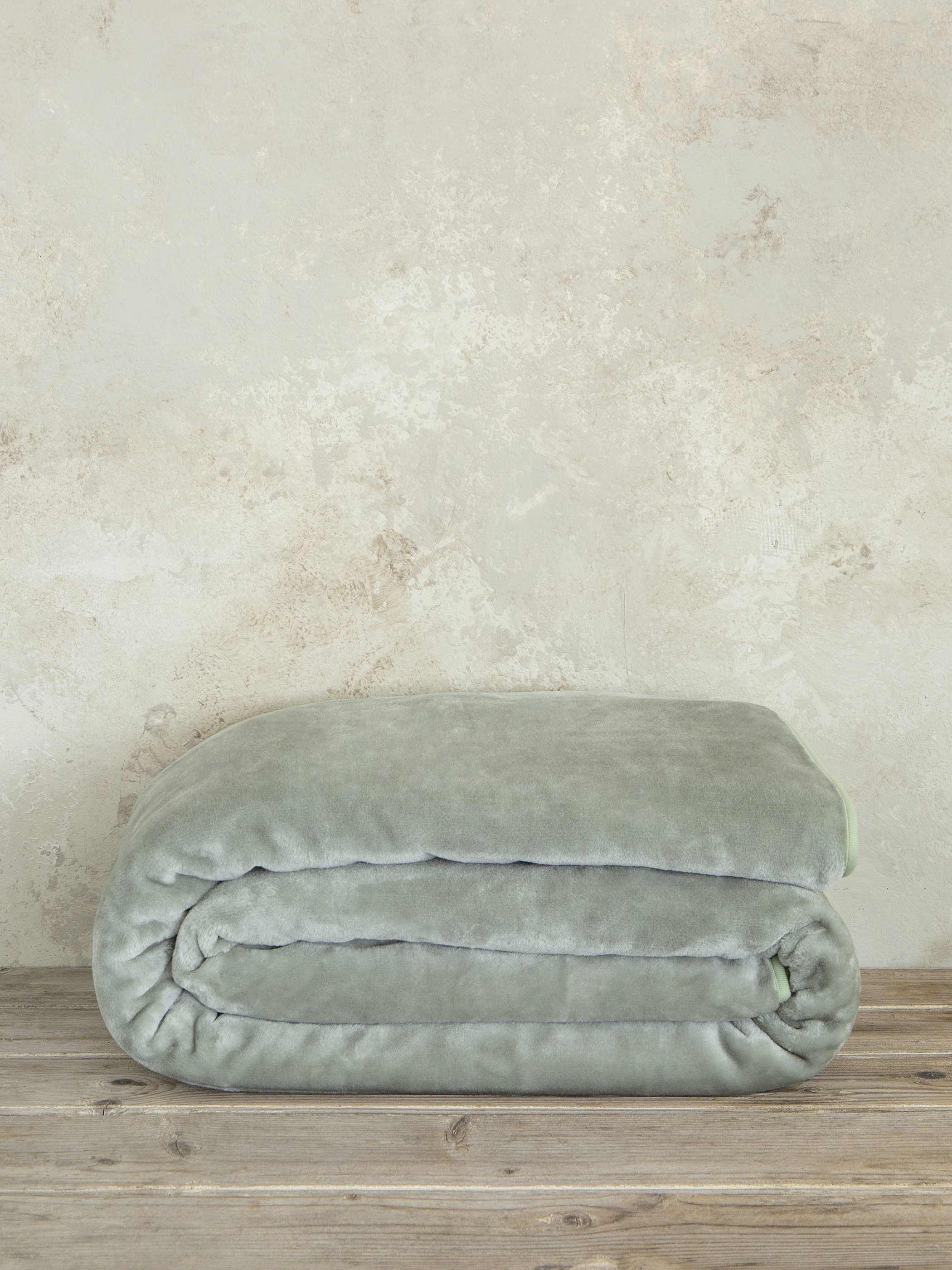 Κουβέρτα Βελουτέ Μονή 160x220 Coperta - Sage Green